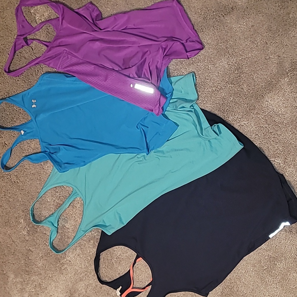 Nike And Underarmour Teal Dri-FIT Racerback Tank